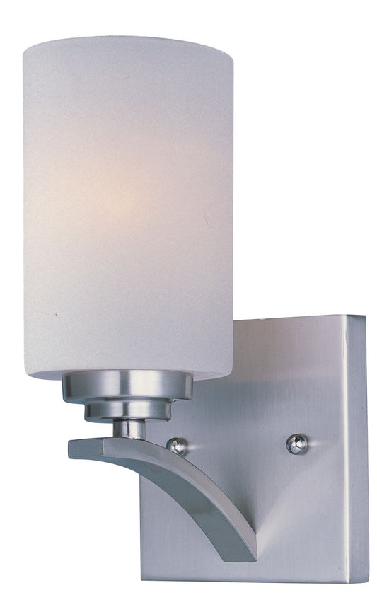 Deven 9" Single Light Wall Sconce in Satin Nickel
