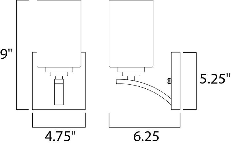 Deven 9' Single Light Wall Sconce in Satin Nickel