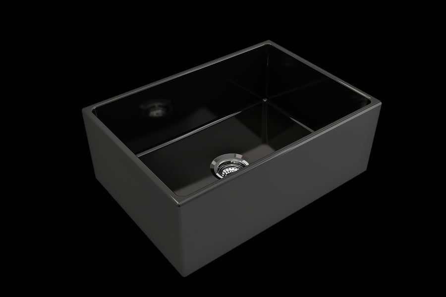 Contempo 27' x 19' x 10' Single-Basin Farmhouse Apron Front Kitchen Sink in Black