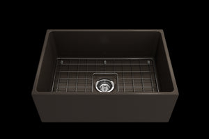 Contempo 27' x 19' x 10' Single-Basin Farmhouse Apron Front Kitchen Sink in Matte Brown