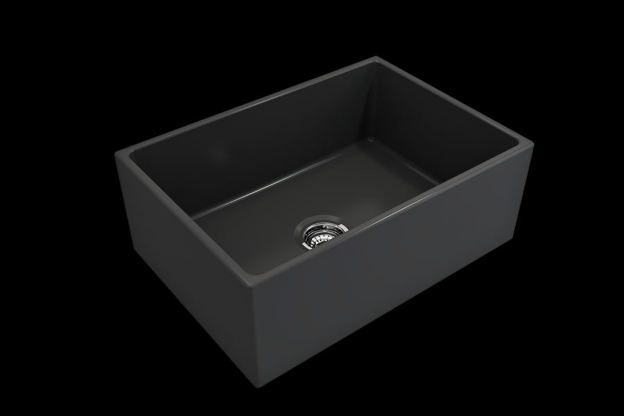 Contempo 27' x 19' x 10' Single-Basin Farmhouse Apron Front Kitchen Sink in Matte Dark Gray