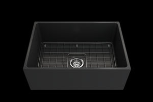 Contempo 27' x 19' x 10' Single-Basin Farmhouse Apron Front Kitchen Sink in Matte Dark Gray
