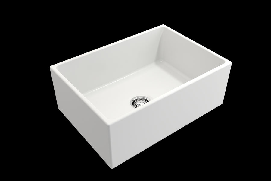 Contempo 27' x 19' x 10' Single-Basin Farmhouse Apron Front Kitchen Sink in Matte White