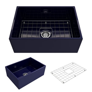 Contempo 27' x 19' x 10' Single-Basin Farmhouse Apron Front Kitchen Sink in Sapphire Blue