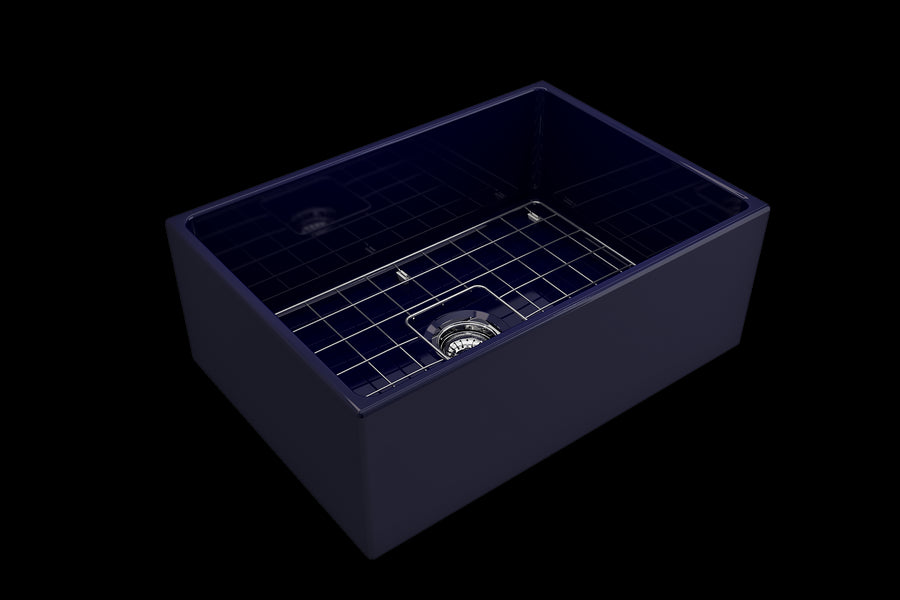 Contempo 27' x 19' x 10' Single-Basin Farmhouse Apron Front Kitchen Sink in Sapphire Blue