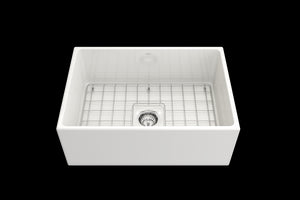 Contempo 27' x 19' x 10' Single-Basin Farmhouse Apron Front Kitchen Sink in White