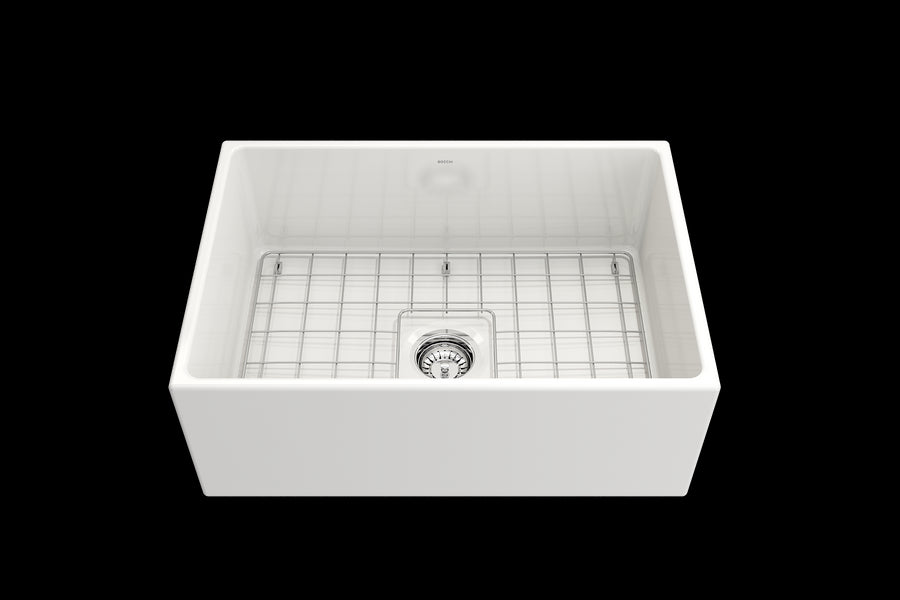 Contempo 27' x 19' x 10' Single-Basin Farmhouse Apron Front Kitchen Sink in White