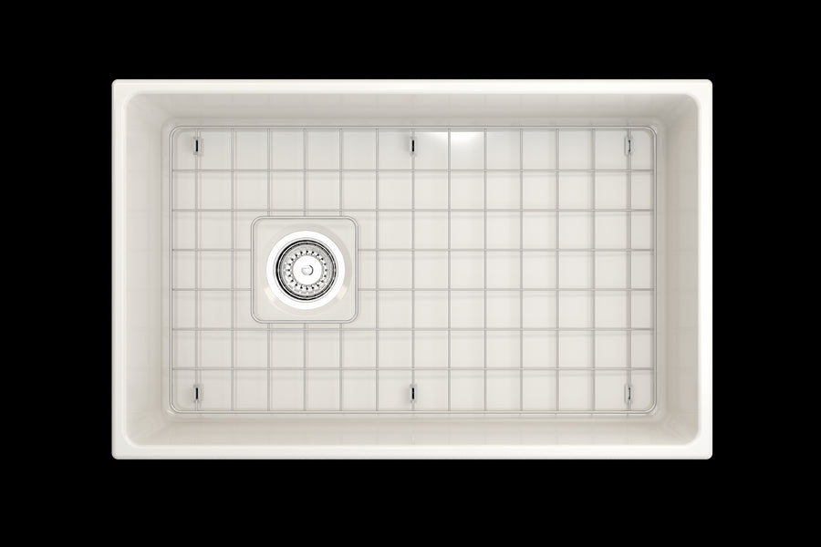 Contempo 30' x 19' x 10' Single-Basin Farmhouse Apron Front Kitchen Sink in Biscuit