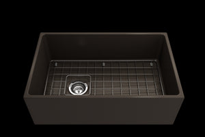 Contempo 30' x 19' x 10' Single-Basin Farmhouse Apron Front Kitchen Sink in Matte Brown