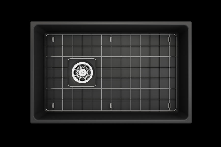 Contempo 30' x 19' x 10' Single-Basin Farmhouse Apron Front Kitchen Sink in Matte Dark Gray