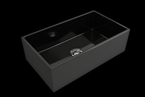 Contempo 33' x 19' x 10' Single-Basin Farmhouse Apron Front Kitchen Sink in Black
