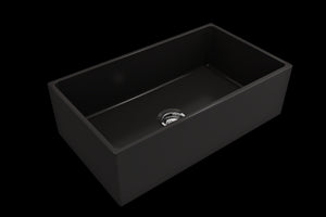 Contempo 33' x 19' x 10' Single-Basin Farmhouse Apron Front Kitchen Sink in Matte Black