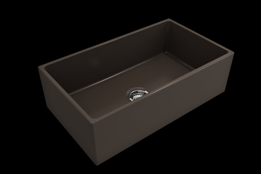 Contempo 33' x 19' x 10' Single-Basin Farmhouse Apron Front Kitchen Sink in Matte Brown
