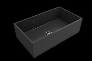 Contempo 33' x 19' x 10' Single-Basin Farmhouse Apron Front Kitchen Sink in Matte Dark Gray