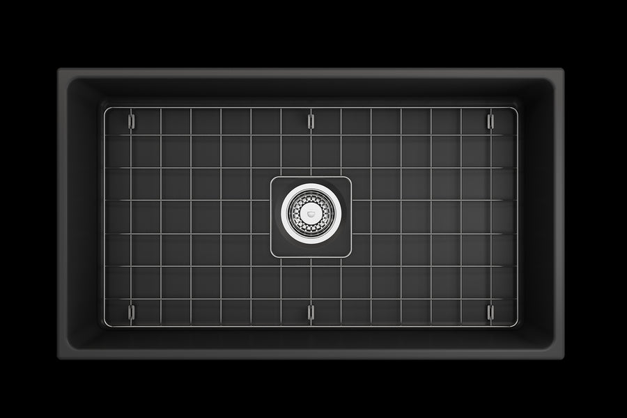Contempo 33' x 19' x 10' Single-Basin Farmhouse Apron Front Kitchen Sink in Matte Dark Gray