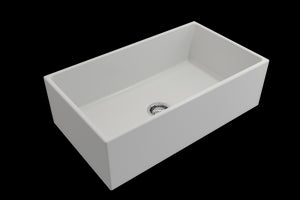Contempo 33' x 19' x 10' Single-Basin Farmhouse Apron Front Kitchen Sink in Matte White