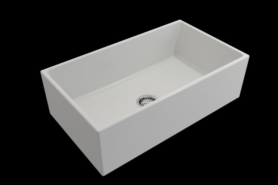 Contempo 33' x 19' x 10' Single-Basin Farmhouse Apron Front Kitchen Sink in Matte White
