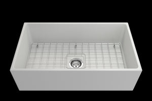 Contempo 33' x 19' x 10' Single-Basin Farmhouse Apron Front Kitchen Sink in Matte White