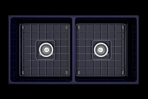 Contempo 36' x 19' x 10' Double-Basin Farmhouse Apron Front Kitchen Sink in Sapphire Blue