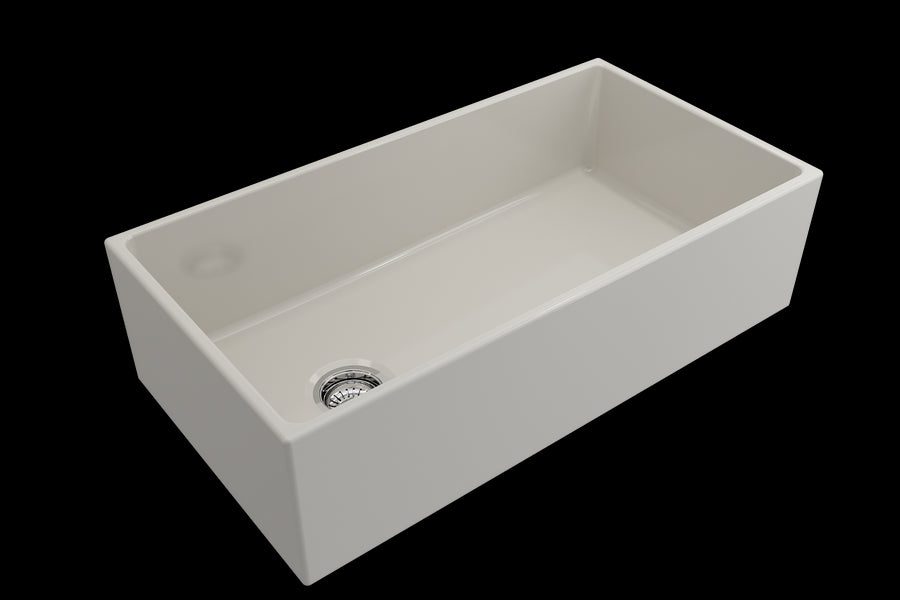 Contempo 36' x 19' x 10' Single-Basin Farmhouse Apron Front Kitchen Sink in Biscuit