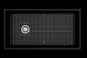 Contempo 36' x 19' x 10' Single-Basin Farmhouse Apron Front Kitchen Sink in Black