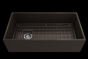 Contempo 36' x 19' x 10' Single-Basin Farmhouse Apron Front Kitchen Sink in Matte Brown