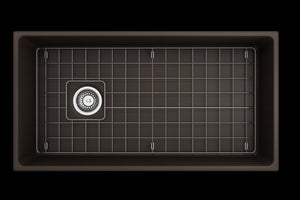 Contempo 36' x 19' x 10' Single-Basin Farmhouse Apron Front Kitchen Sink in Matte Brown