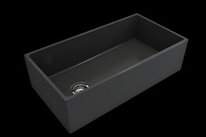 Contempo 36' x 19' x 10' Single-Basin Farmhouse Apron Front Kitchen Sink in Matte Dark Gray