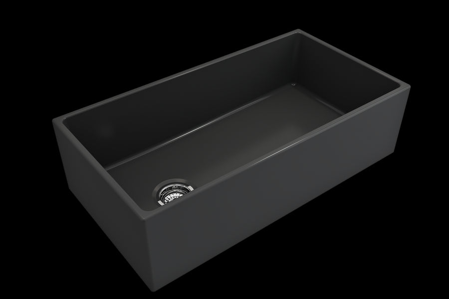 Contempo 36' x 19' x 10' Single-Basin Farmhouse Apron Front Kitchen Sink in Matte Dark Gray