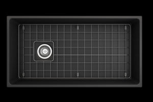 Contempo 36' x 19' x 10' Single-Basin Farmhouse Apron Front Kitchen Sink in Matte Dark Gray