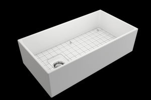 Contempo 36' x 19' x 10' Single-Basin Farmhouse Apron Front Kitchen Sink in Matte White