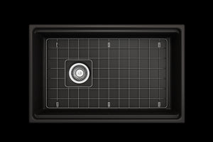 Contempo Step-Rim 30' x 19' x 10' Single-Basin Farmhouse Apron Front Kitchen Sink in Matte Black
