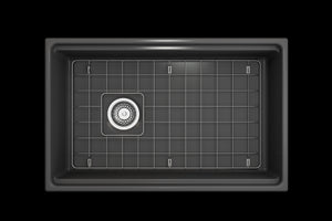 Contempo Step-Rim 30' x 19' x 10' Single-Basin Farmhouse Apron Front Kitchen Sink in Matte Dark Gray