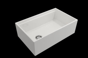 Contempo Step-Rim 30' x 19' x 10' Single-Basin Farmhouse Apron Front Kitchen Sink in White