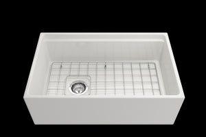 Contempo Step-Rim 30' x 19' x 10' Single-Basin Farmhouse Apron Front Kitchen Sink in White