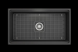 Contempo Step-Rim 33' x 19' x 10' Single-Basin Farmhouse Apron Front Kitchen Sink in Matte Dark Gray