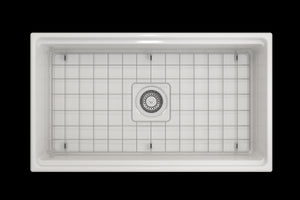 Contempo Step-Rim 33' x 19' x 10' Single-Basin Farmhouse Apron Front Kitchen Sink in White