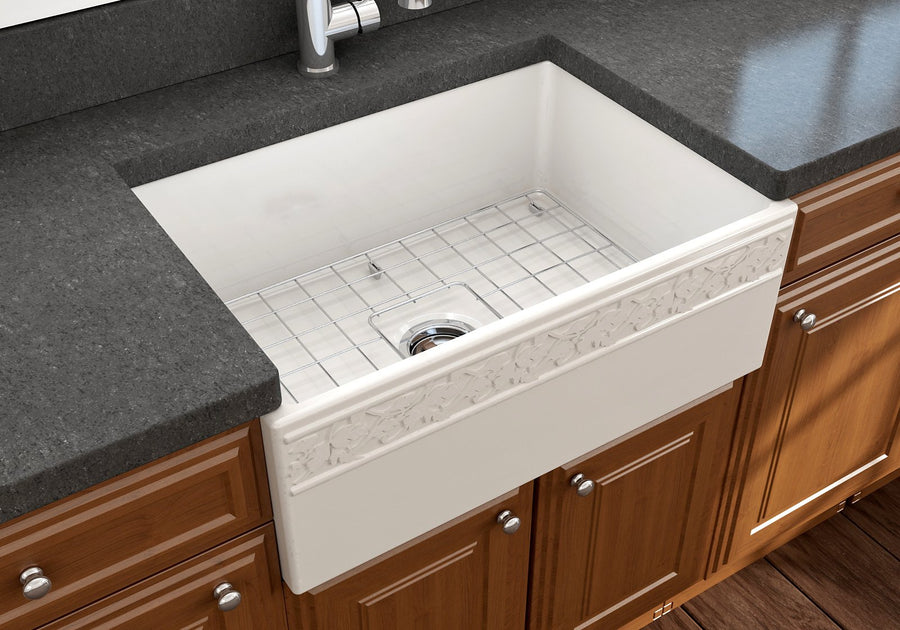 Vigneto 27' x 19' x 10' Single-Basin Farmhouse Apron Front Kitchen Sink in Biscuit