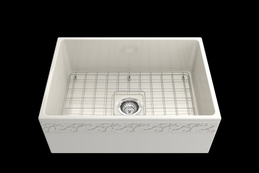 Vigneto 27' x 19' x 10' Single-Basin Farmhouse Apron Front Kitchen Sink in Biscuit