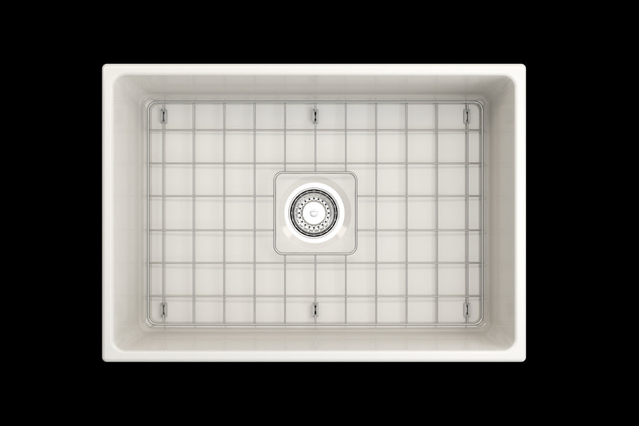 Vigneto 27' x 19' x 10' Single-Basin Farmhouse Apron Front Kitchen Sink in Biscuit