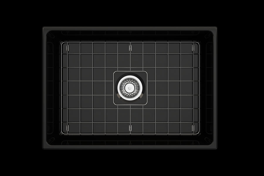 Vigneto 27' x 19' x 10' Single-Basin Farmhouse Apron Front Kitchen Sink in Black