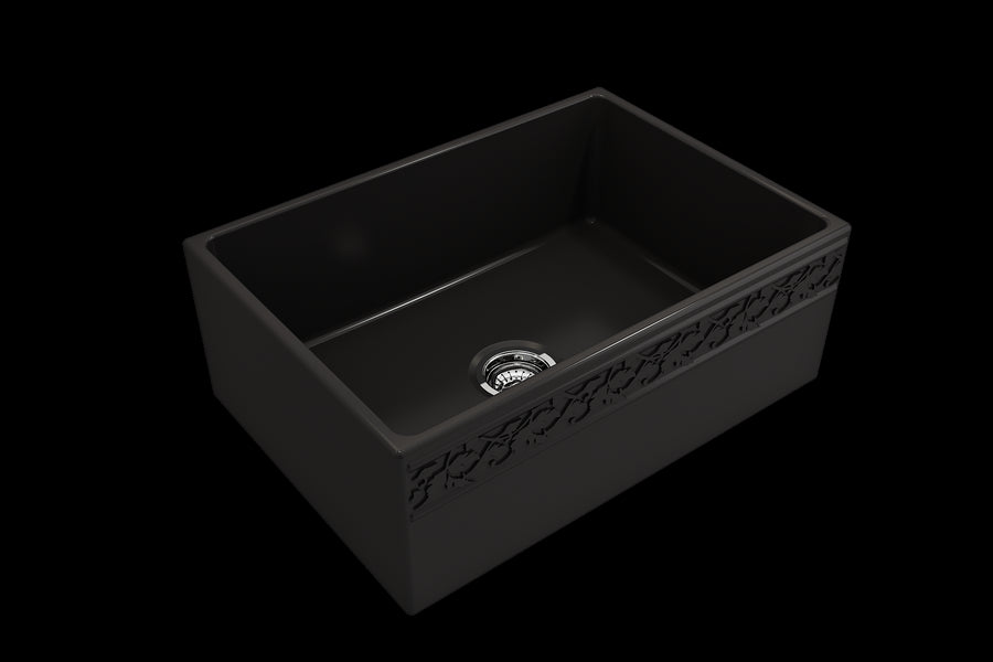 Vigneto 27' x 19' x 10' Single-Basin Farmhouse Apron Front Kitchen Sink in Matte Black