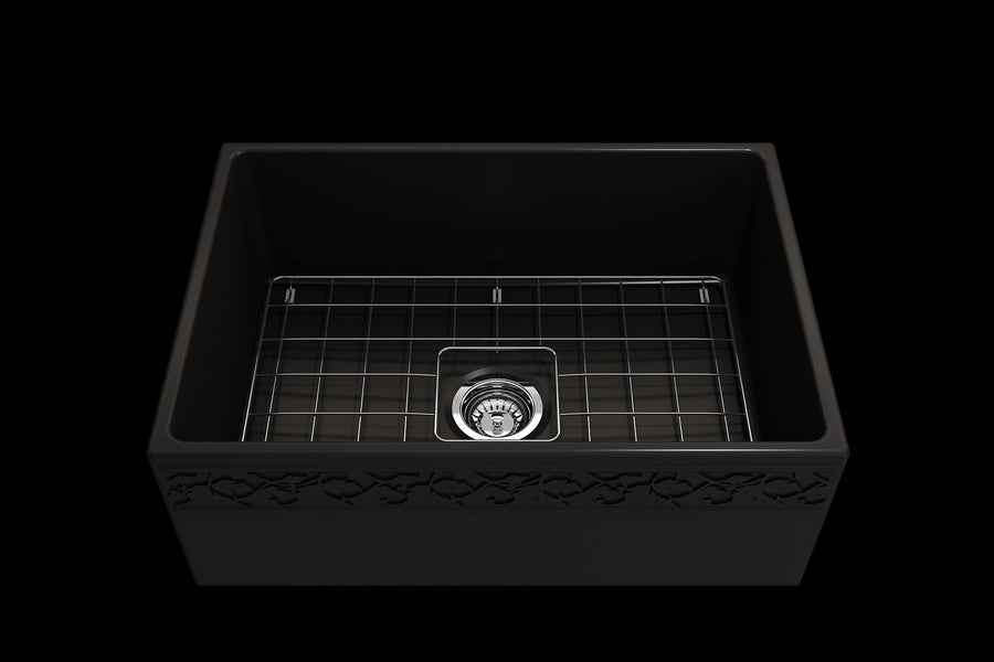Vigneto 27' x 19' x 10' Single-Basin Farmhouse Apron Front Kitchen Sink in Matte Black