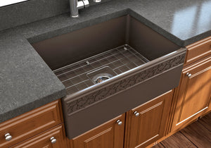 Vigneto 27' x 19' x 10' Single-Basin Farmhouse Apron Front Kitchen Sink in Matte Brown