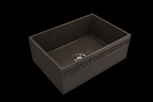 Vigneto 27' x 19' x 10' Single-Basin Farmhouse Apron Front Kitchen Sink in Matte Brown