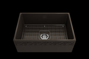 Vigneto 27' x 19' x 10' Single-Basin Farmhouse Apron Front Kitchen Sink in Matte Brown