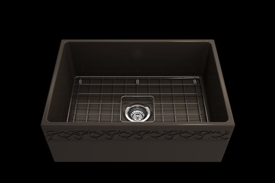 Vigneto 27' x 19' x 10' Single-Basin Farmhouse Apron Front Kitchen Sink in Matte Brown