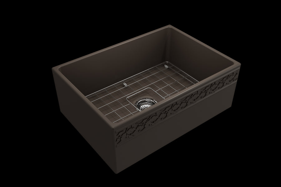 Vigneto 27' x 19' x 10' Single-Basin Farmhouse Apron Front Kitchen Sink in Matte Brown
