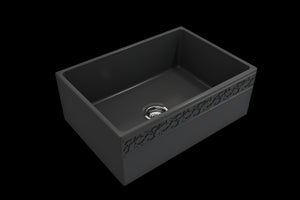 Vigneto 27' x 19' x 10' Single-Basin Farmhouse Apron Front Kitchen Sink in Matte Dark Gray