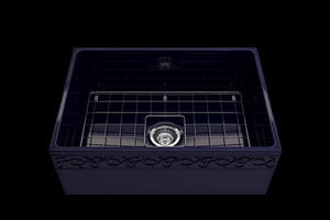 Vigneto 27' x 19' x 10' Single-Basin Farmhouse Apron Front Kitchen Sink in Sapphire Blue